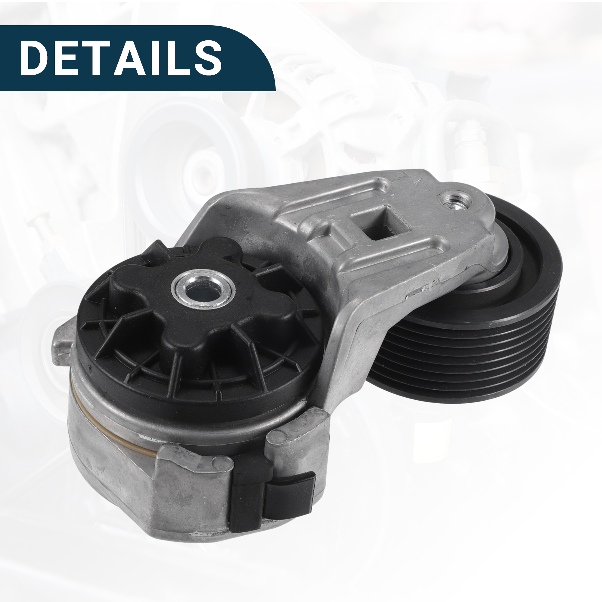 Belt Tensioner Assembly Durable No.3936213 Inner Truck Accessory Drive Belt Tensioner Silver Tone