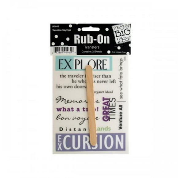 Bulk Buys Cg243 Vacation Sayings Rub-On Transfers Pack Of 24