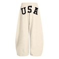 thumbnail image 4 of SGMVNU Girls Casual Baggy Sweatpants Back to School Outfits Wide Leg Athletic Pants with Pockets Girls Fashion, Size 5-6 Years, qp1-Beige, 4 of 5
