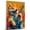 Akita, variant on German Pinscher Dog Art Stretched Canvas Size 8x12 – German Pinscher Dog Playing Bass Guitar Wall Art, Dog Lover Canvas, Music Theme Decor for Living Room