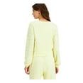 thumbnail image 2 of INC Womens Yellow Embellished Rhinestone Crewneck Long Sleeve Cropped Sweatshirt XL, 2 of 4