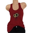 thumbnail image 4 of Blusa sin mangas con cuello redondo y estampado de girasol para mujer Fridja  gh3800, 4 of 4