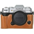 thumbnail image 1 of For Fujifilm X-T50 Retro Pu Leather Half Body Case Cover Base Bottom Opening Version Camera Bag Fuji XT50, 1 of 7