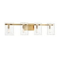 thumbnail image 3 of Genry 4-Light Bathroom Vanity Light in Warm Brass, 3 of 5