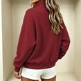 thumbnail image 5 of Ghalytn Women's Fleece Lined Full Zip Jacket, Stand Collar Drop Shoulder Cargo Pocket Casual Outerwear, 5 of 6