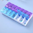 thumbnail image 4 of Double-row 14-compartment pillbox, portable, large capacity, easy to dispense and store medicines, large size with English lettering., 4 of 5