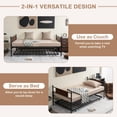 thumbnail image 6 of Giantex Twin Daybed & Trundle Set, Metal Daybed w/Steel Slats Support, Space-Saving Sofa Bed Trundle, Easy Assembly, 6 of 8