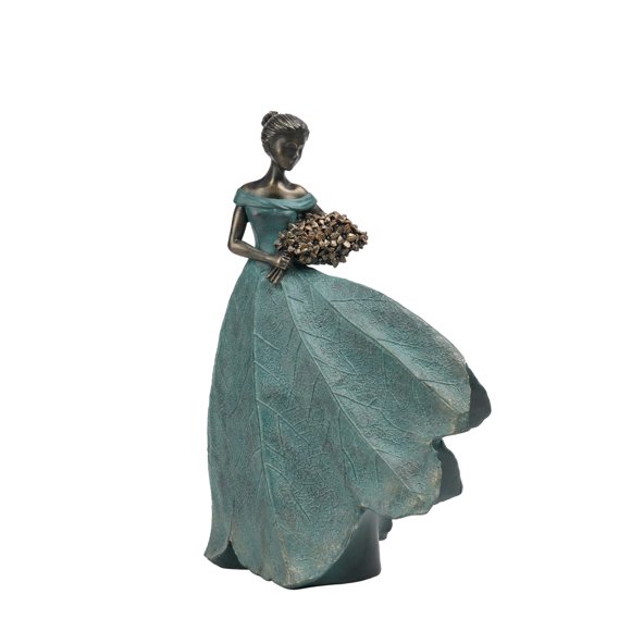 Estatua de hadas Guichifun Leaf Angel para niñas, decoración de mesa de resina