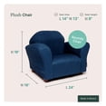 thumbnail image 4 of Plush Keet Children's Chair Navy, with accent pillow, 4 of 6