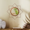 thumbnail image 3 of Pack of 2 Decorative 12.25-inch Flower Shape Rose Gold Metal Frame Mirror - Perfect for Living Room, Bedroom, Bathroom Vanity, Entryway, or Hallway, Adding Elegance and Charm to Your Space, 3 of 7