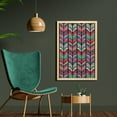 thumbnail image 2 of Abstract Wall Art with Frame, Watercolor Style Colorful Rainbow Leaf Like Modern Design with Black Lines Arwork, Printed Fabric Poster for Bathroom Living Room, 23" x 35", Multicolor, by Ambesonne, 2 of 2