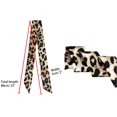 thumbnail image 2 of INSPIRE CHIC Women's 2Pcs Skinny Scarf Leopard Printed Long Neckerchief Hairband Neck Scarf Light Brown&Brown, 2 of 5