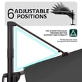 thumbnail image 6 of 11FT Square Double Top Cantilever Umbrella Outdoor 360° Rotation 6 Heights Adjustable Offset Umbrella Metal Pole Cantilever Patio Umbrella With Light, 6 of 8