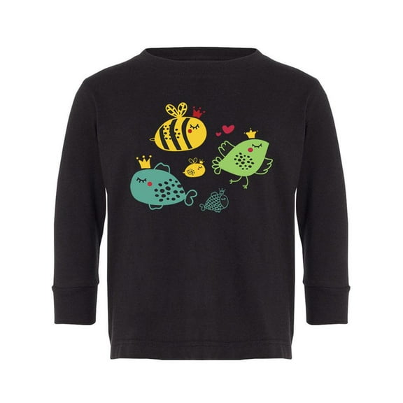 Birds And Fish With Crowns Long Sleeve Toddler -Image by Shutterstock, 5 Toddler