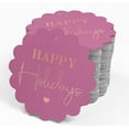 thumbnail image 4 of Inkdotpot Real Rose Gold Foil Happy Holiday Tags Favor Hang Paper Tags 50 Pieces, 4 of 7