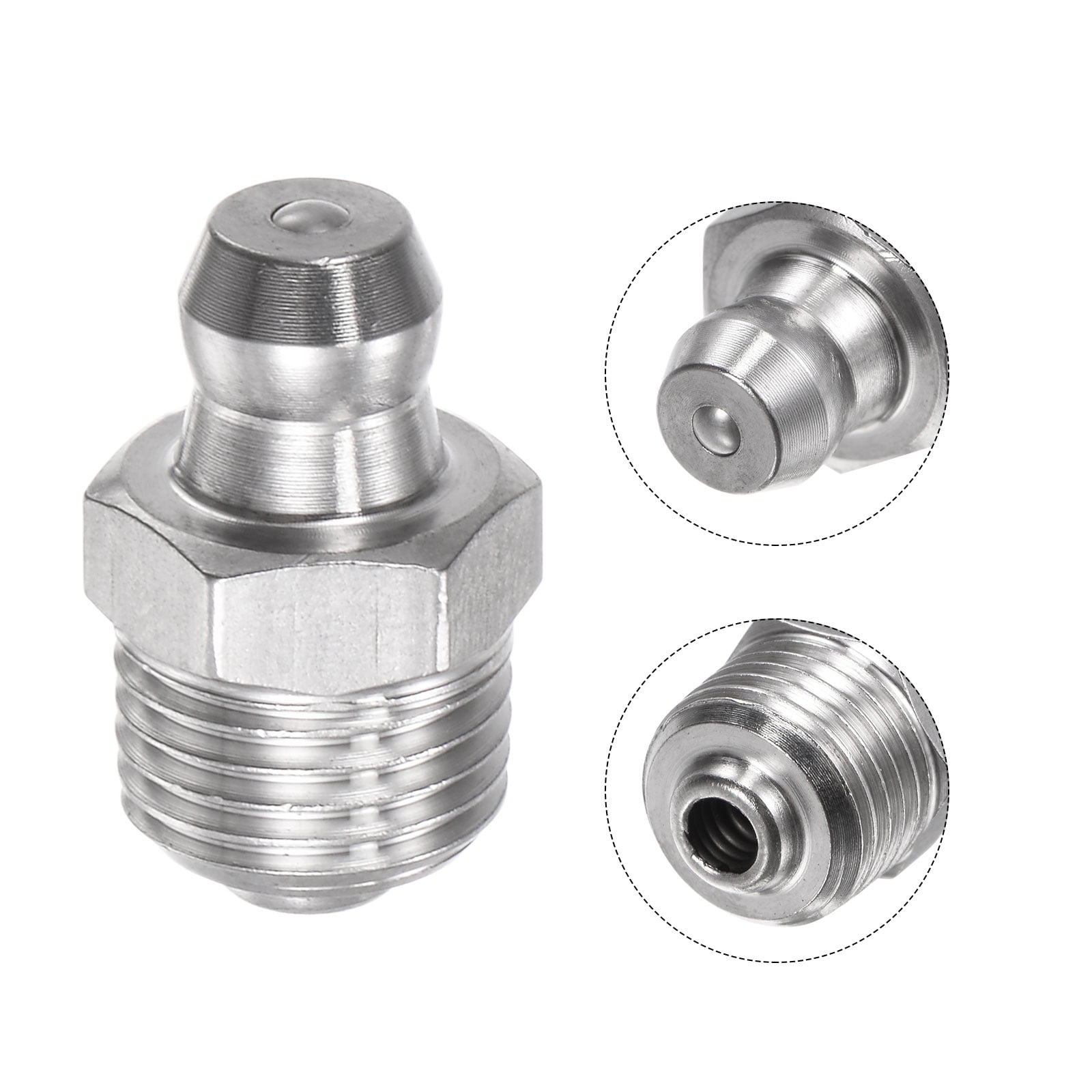 Unique Bargains Straight Hydraulic Grease Fitting with Durable Threads M10x1mm 10 Pcs