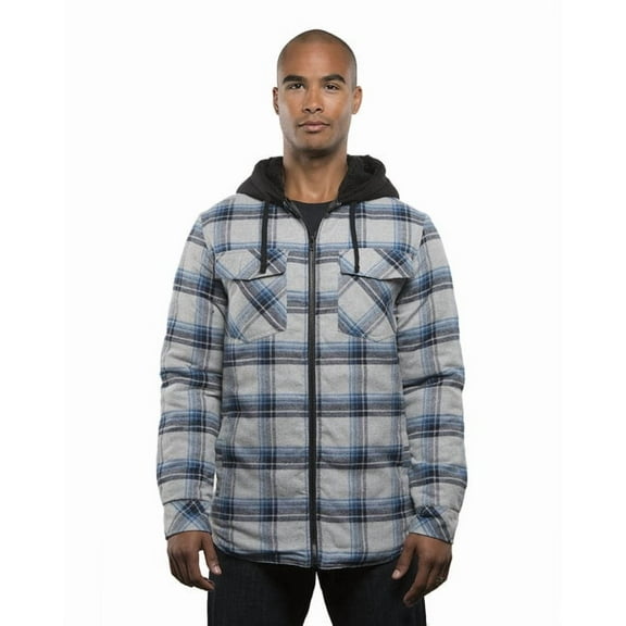 Burnside B8620 Mens Hooded Flannel Jacket