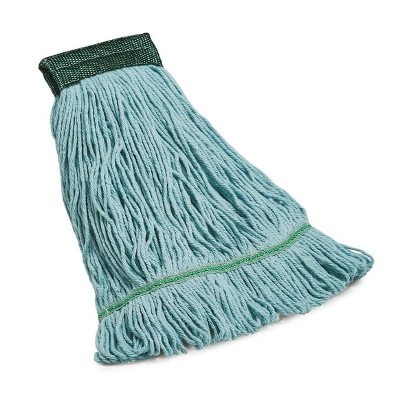 COASTWIDE Looped-End Wet Mop Head Medium Recycled PET 5" Headband Blue CW57752