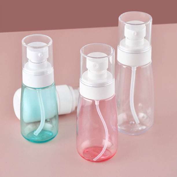 Paquete de 3 botellas de spray de niebla, botella de spray de viaje vacía de plástico reutilizable transparente para loción de cuidado de la piel/spray de maquillaje