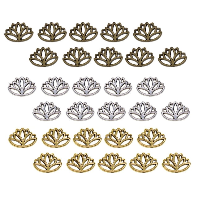 30x Retro Hollow Out Buddha Yoga Metal Espaciador De Mezclado