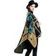 thumbnail image 4 of PIKADINGNIS Women Shawls Wraps Open Front Poncho Coat Cape Cardigan Fall Winter Soft Blanket Sweater Scarf, 4 of 6