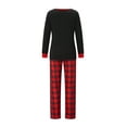 thumbnail image 4 of PaerPade Christmas Family Pajamas Matching Set Long Sleeve Tree Graphic Tops + Trousers Holiday Sleepwear, 4 of 10