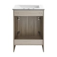 thumbnail image 7 of Burdon 24 in. Brown Oak Bathroom Vanity With White, 3-Hole Ceramic Sink Top, 7 of 7