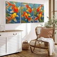 thumbnail image 2 of Hieng Wall Art Canvas Painting Goldfish Oil Painting Couple Fish Original Art Animals Wall Art Marine Decor Gifts Unframed, 2 of 6
