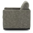thumbnail image 2 of Benjara Swivel Fabric Upholstered Accent Chair with Track Arms and Trim Base, Gray, 2 of 4