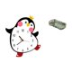 thumbnail image 1 of Reloj De Pared De Pingüino Y Bandeja Multifuncional Para Servir Comida, Ideal Para Dormitorio Y Cocina, Decoración Del Hogar Y Soluciones De Almacenamiento., 1 of 8