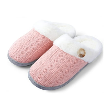 

TureClos 1 Pair Woman Man Cold Winter Slipper Warm-keeping Warming Slippers Cute Warm Shoes Footwear Home Bedroom Dormitory Office Pink 36 to 37
