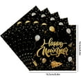 thumbnail image 3 of Hometravel New Year Paper Napkins, Black Gold Party Design, 20-Piece Disposable Tableware for Holiday Celebration and Event, 3 of 6