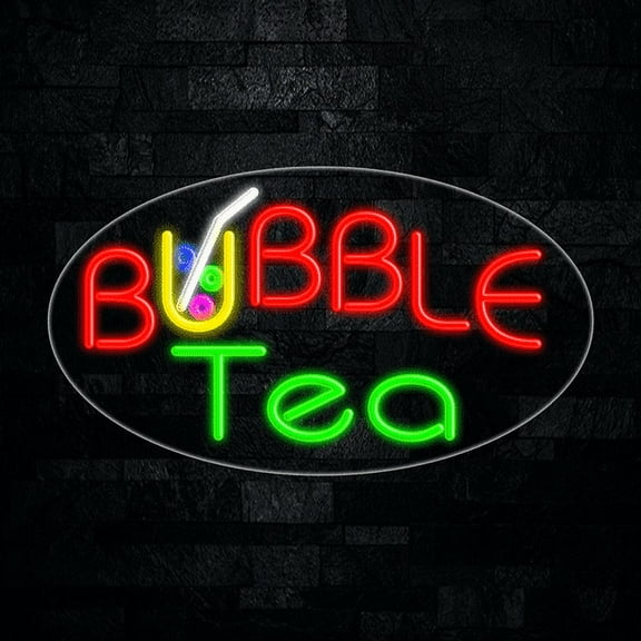 Bubble Tea LED Neon Sign 28"L x 16"H #34567
