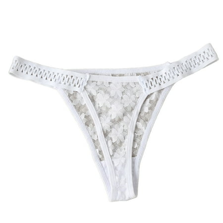 

Frehsky underwear women Women s Essentials Stretch Bikini Panty Lace Trim 3 Colors Comfy Underwear White