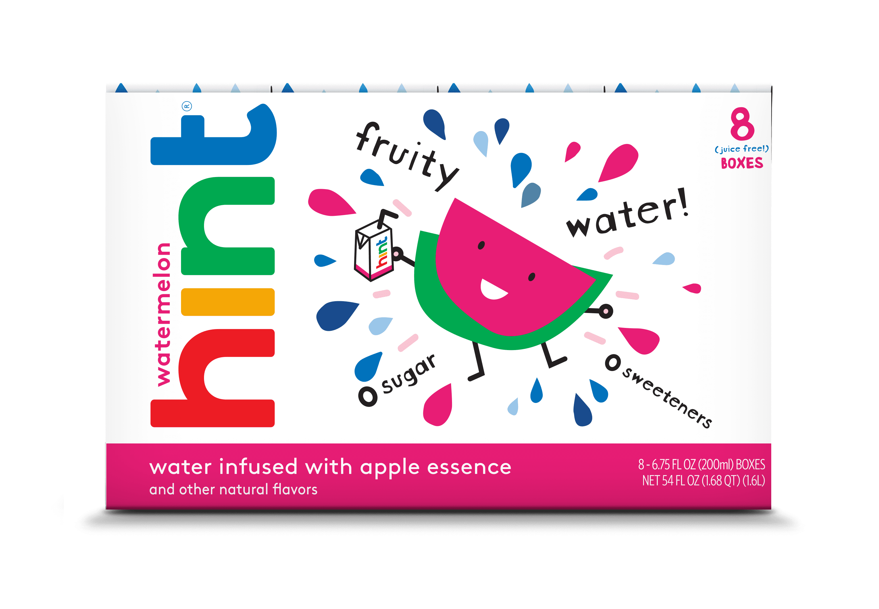 Hint Kids Water Watermelon, (Pack of 32) 6.75 Fl Oz, Pure Water Infused With Watermelon, Zero Sugar, Zero Calories, Zero Sweeteners, Zero Preservatives, Zero Artificial Flavors