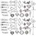thumbnail image 6 of Aylifu Words Connector Charms, 50 Pieces Mixed Word Letter Connector Pendant Infinity Symbol Link Charms Findings for DIY Necklace Bracelet Jewelry Making, 6 of 7