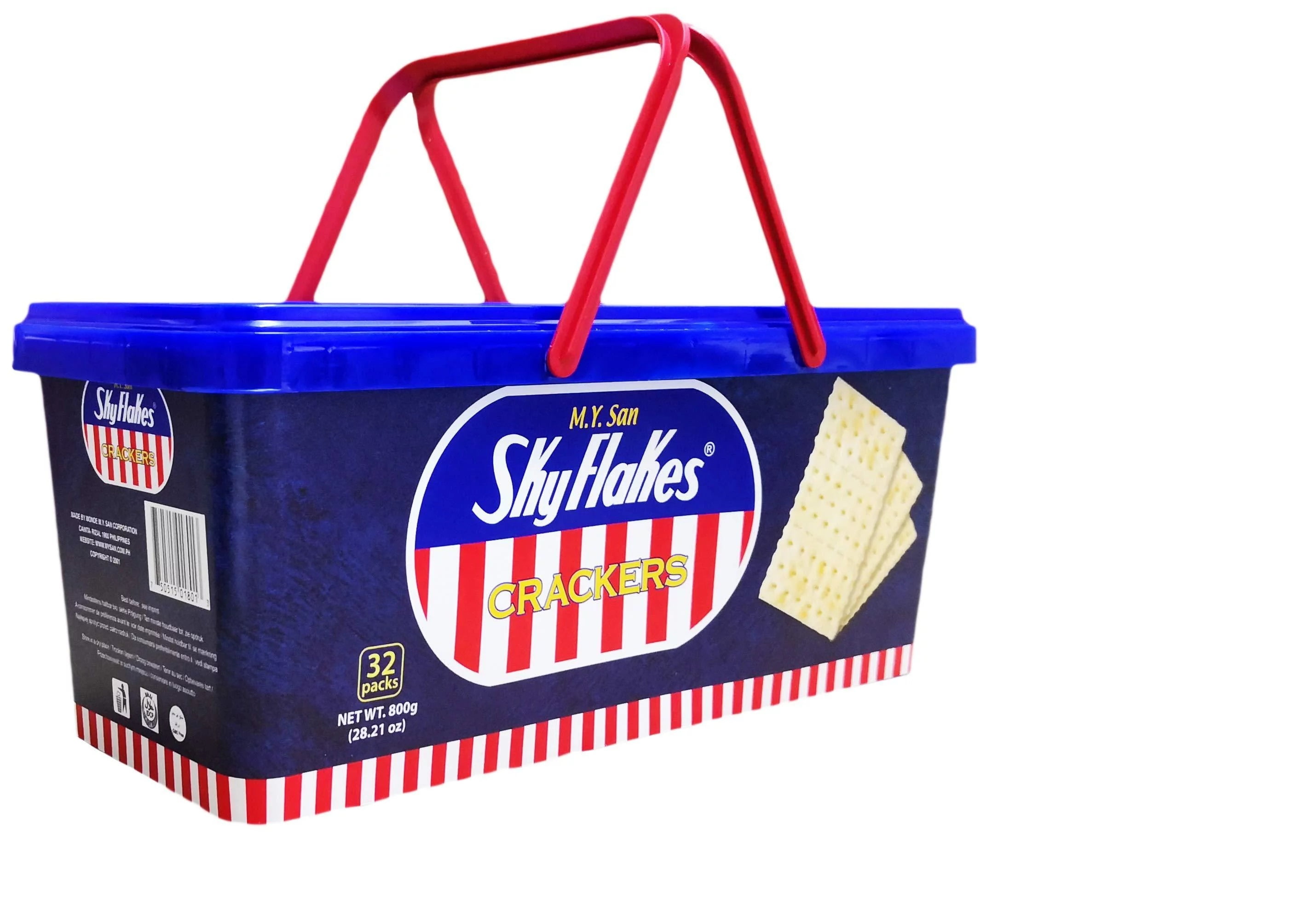 M.Y. San SkyFlakes Philippino Crackers 32 Packs 800g(Pack 8) Plus One NineChef Spoon