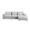 thumbnail image 3 of Devion Furniture 4-Piece Upholstered Velvet & Fabric Modular Sofa in Beige, 3 of 15