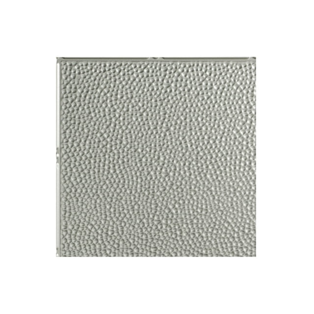 Fasade Easy Installation Border Fill Argent Silver Glue Up Ceiling Tile/ Ceiling Panel (12" X 12" Sample)