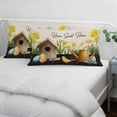 thumbnail image 4 of Spring Throw Pillow Covers, Farmhouse Birds Cages Eggs Botanical Flowers Soft Breathable Pillow Cases with Invisible Zipper for Sleeping, Queen Size Pillowcases for Couch Bed Sofa Chair 20x30 Inches, 4 of 9