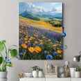 thumbnail image 4 of Qisvanset 12x16 Inch Wildflower Panoramic Landscape Canvas Wall Art, Serene Nature Scenery Ready To Hang Home Decor, 4 of 8