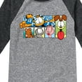 thumbnail image 3 of Garfield - Character Grid - Toddler And Youth Raglan Graphic T-Shirt, 3 of 4