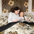 thumbnail image 4 of Manfei Gradient Hibiscus Twin Comforter Sets 2pcs,Animal Leopard Print Bedding Set,1 Comforter and 1 Pillowcase,Reversible, 4 of 6