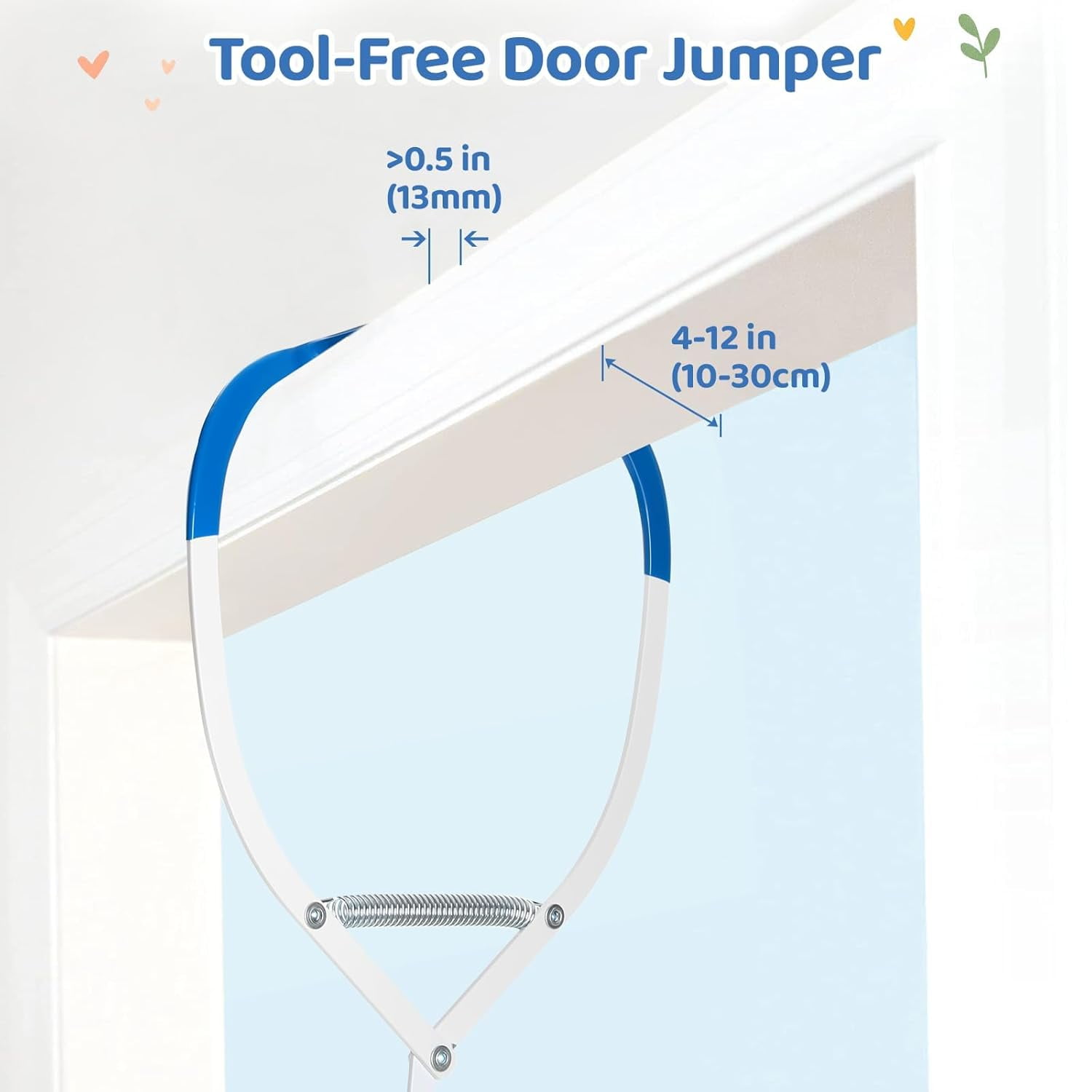 Slevoo Baby Jumper, Baby Doorway Jumper Bouncer for Babies 6-12 Months, with Easy to Use Clamp and Adjustable Strap, Blue