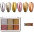 thumbnail image 1 of Six Color Aurora Powder For Nail Glitter Nail Polish Powder 4g D6l8, 1 of 8