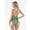 Green, variant on Crisscross Back Womens Swimsuits Push-Up One-Piece Tummy Control Swimwear Trendy Spaghetti Straps Open Back Solid High Cut Bathing Suit Black M