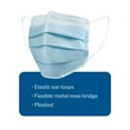 thumbnail image 3 of McKesson Disposable Face Masks, 3-Ply Elastic Ear Loops - Blue Medical Mask, 50 Count, 1 Pack, 3 of 7