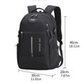 thumbnail image 6 of ICE Junior Travel Backpack with USB Charging Port, Carry On Backpack Water-resistant Work Business Laptop Backpack for Men，Black, 6 of 7