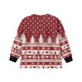 thumbnail image 5 of Xoenoiee Christmas Tree Reindeer Snowflake Heart Print Girls Oversized Sweatshirts Xmas Crewneck Side Slit Pullover Sweaters 2025 Fall Long Sleeve Tunic Tops Outfits, 7-8 Years, 5 of 7