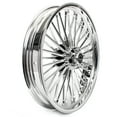 thumbnail image 2 of 21" 18" Front Rear Fat Spokes Cast Wheels Dual Disc for Harley Softail Road King FLHR FLHT Touring Dyna, 2 of 7